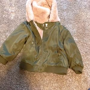 Fur Lined Green Jacket 2-3T